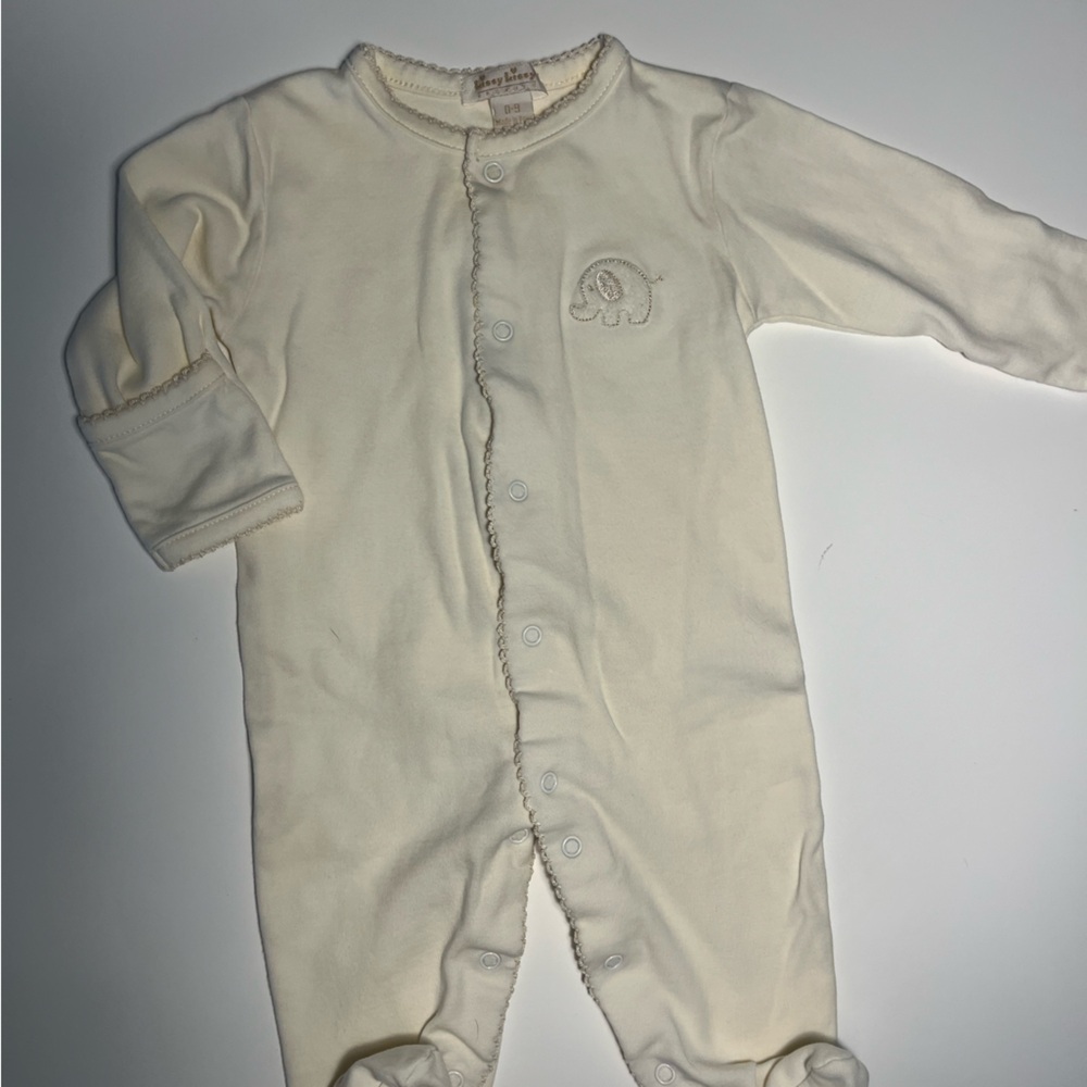 Kissy Kissy- Elephant Cozy Cream One Piece